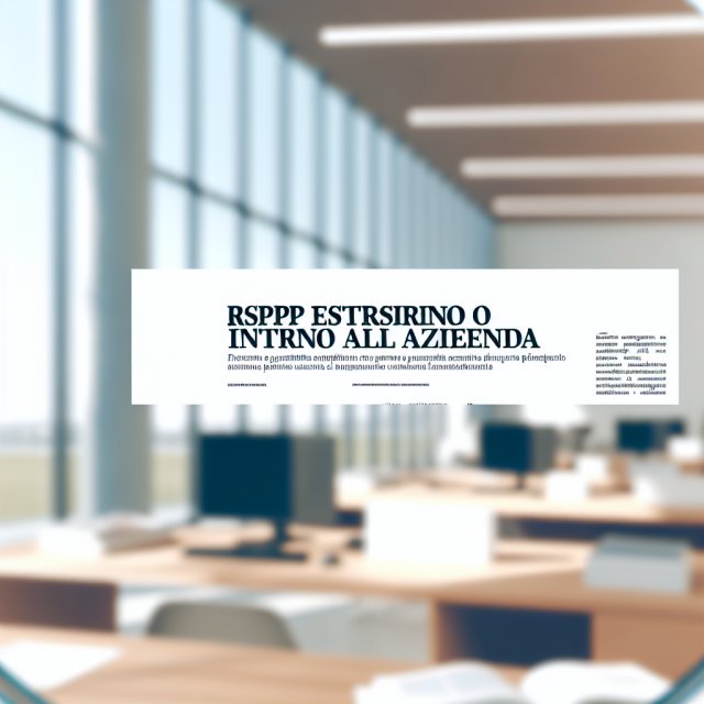 Rspp esterno o interno all'azienda.